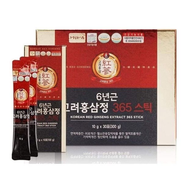 JUNGWONSAM Korean Red Ginseng Extract 365 Stick 10g x 30sticks Korean Food