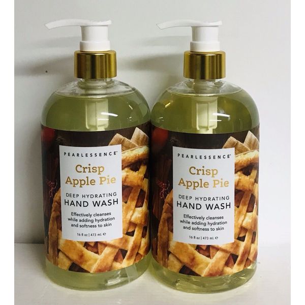 2-Pack Pearlessence ~ Crisp Apple Pie Deep Hydrating Hand Wash 16 fl oz Each