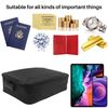 Nvanvmm Important File Pocket Holder,Document Organizer Box,Oxford Waterproof Document Storage Bag with Safe Code Lock (Black)