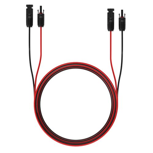 ALLPOWERS Solar Extension Cable, 1.5M Multi-Contact 4mm Extension Cable, 14AWG Multi-Contact 4mm Connector Extension for Multiple Panel in Series / Parallel Connection, 2pcs (+)(-)/