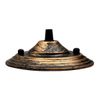 Single Point Drop Outlet Ceiling Rose | Perfect for Fabric Flex Fixing Plate UK (Brushed Copper)