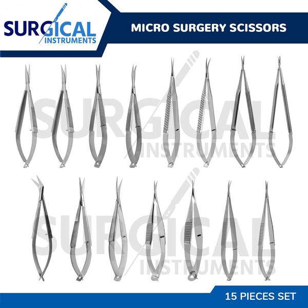 15 Micro Surgical Scissors Ophthalmic & Lab Instruments