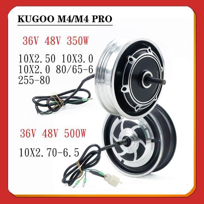 48V 500W Motor Replacement for Kugoo M4/M4PRO Electric Scooter 10 Inch  Inflatable Tire Rear Wheel Motor Motor Hub