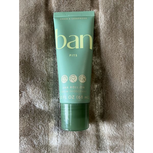 Ban Pits AHA Roll-On Serum Deodorant - Amber & Cedarwood - 2.3oz Single