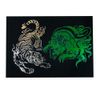 Kochi Binding Double-Sided Goshuin Book, Four Gods, Black, Bellows Type, Extra Large Horizontal Type, Torinoko Paper