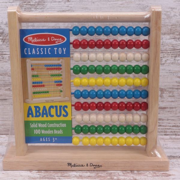 Melissa & Doug Classic Toy Wooden Abacus 100 Wooden Beds