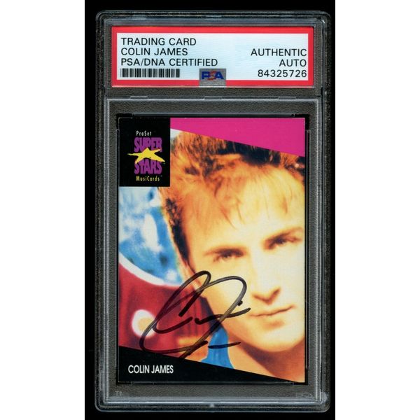 Colin James signed autograph 1991 Pro Set MusiCard Super Stars Card PSA Slabbed