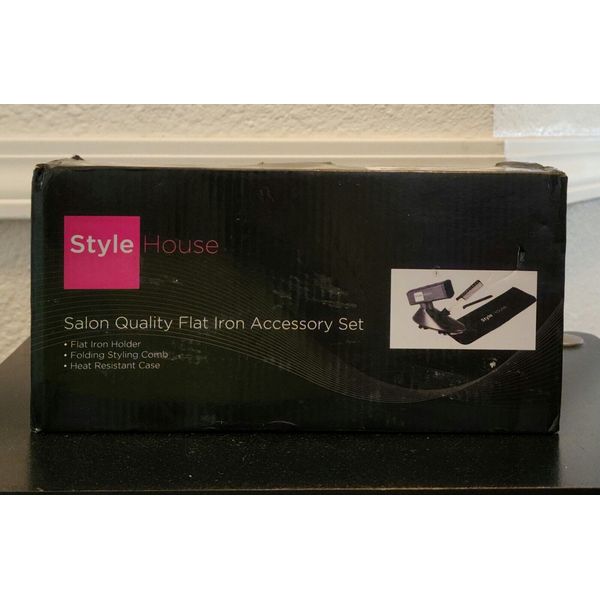 Style House Salon Quality Flat Iron Accessory Set Flat Iron Holder New in Box