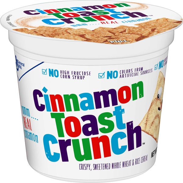 Cinnamon Toast Crunch, Breakfast Cereal, Cinnamon Sugar Squares, 2 oz (Pack of 12)