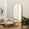 Full Length Mirror, 65''X22'' Black Arched Mirror Large Floor Mirror Standing Le