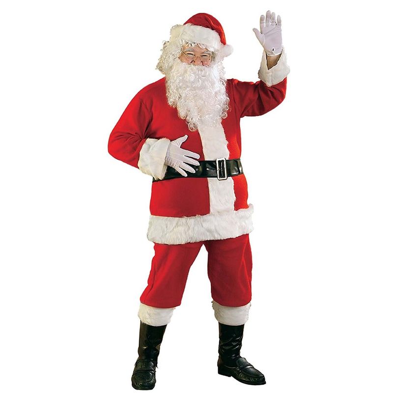 Santa Suit Costume Adult Red White Father Xmas