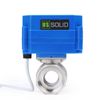 U.S. Solid 1" Motorized Ball Valve DN25 Stainless Steel Electrical Ball Valve, 9-24V AC/DC, 3 Wire Setup