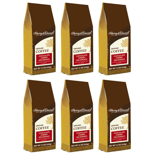 Harry & David Ground Coffee, Chocolate Cherry Decadence, 6/12 oz bags