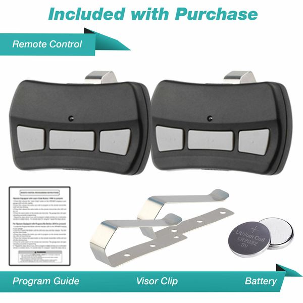 2 Garage Door Opener Remote for GITR-3 36433A.S Genie Intellicode G3T-A GITR-3BX