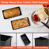 Two Non-Stick Pullman Loaf Pans with Lid for Baking Delicious Homemade Bread