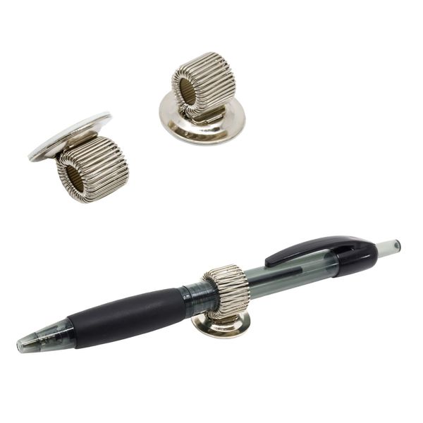 KLEBERINO Stifthalter selbstklebend | Metall | Stifte Halterung zum Kleben | Stiftschlaufe selbstklebend für Kugelschreiber,Bleistift,Pinsel (10)