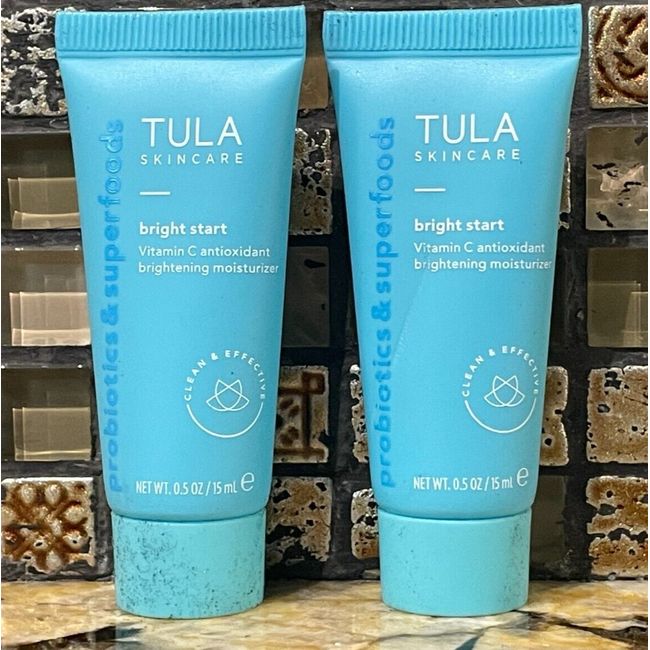 Lot 2 Tula Bright Start Vitamin C Antioxidant Brightening Moisturizer .5 Oz Each