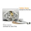 Dual Bulb Socket, Medium Base E26 Double Light Fixture Socket,Screw Fixing Porcelain E26 Twin Light Socket with Bushing