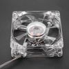 USB Portable Transparent CPU Cooling Fan - Universal for Computers with 4 Color Lamps