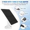 5W Solar Panel for Security Camera 2 Pack - 5V Charger with Micro USB, DC 3.5mm, USB & Type-C Port, IP65 Waterproof, 9.8ft Cable, 360° Adjustable Bracket