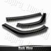 3PCS Front Bumper Spoiler Lip for 08-15 Mitsubishi Evolution (Carbon Look)