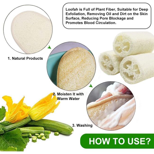 Full Loofah Natural Exfoliating Biodegradable Loofah Sponge