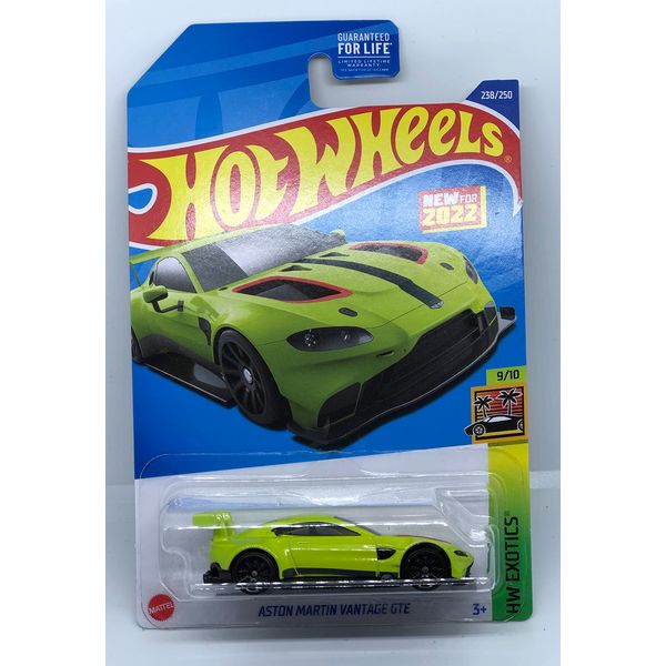 Hot Wheels 2022 - Aston Martin Vantage GTE - HW Exotics 9/10 - 238/250 - Mint/NrMint - Ships Bubble Wrapped in a Box