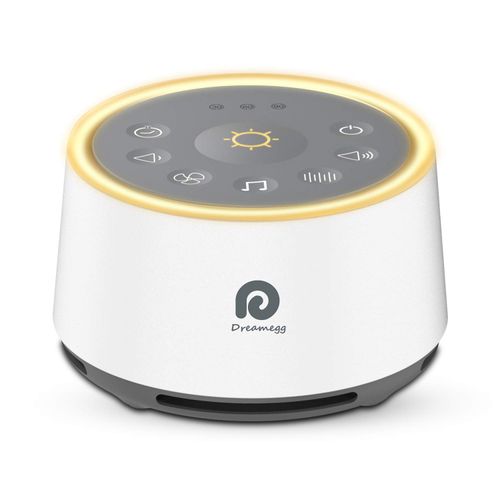 Dreamegg White Noise Machine, 24 Healing Sounds, Natural Sounds, BGM Night Light, Earphone Compatible, Stepless Volume Control, Timer Included, Baby, Stop Crying, Sleep Peacefully Focus, Noise Reduction, Tinnitus Relief, Speaker, D1 (White)