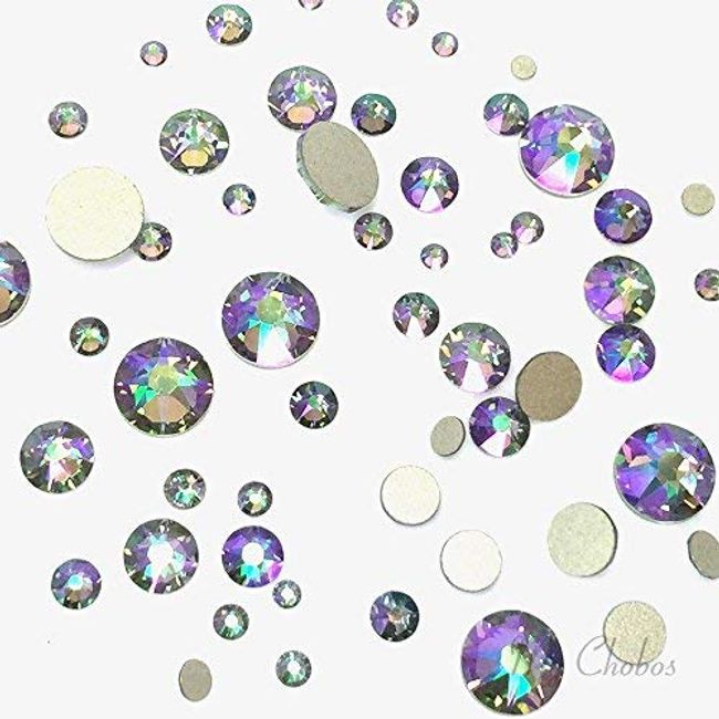 SWAROVSKI CRYSTAL PARADISE SHINE (001 PARSH) 144 pcs 2058/2088 Crystal Flatbacks rhinestones nail art mixed with Sizes ss5, ss7, ss9, ss12, ss16, ss20, ss30