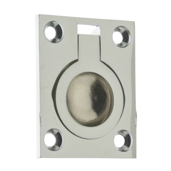 idh by St. Simons 25220-026 Professional Grade Quality Genuine Solid Brass Flush Ring Pull, Polished Chrome