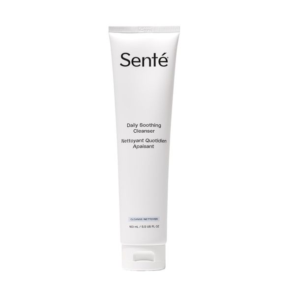 Senté Daily Soothing Facial Cleanser For Dry and Sensitive Skin - Gently Removes Oil, Impurities and Makeup - with Vitamin E - 5.5 Fl Oz