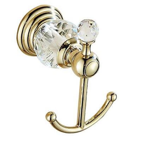 Crystal Towel Hook Robe Hooks, Bathroom Hand Towel Wall Hanger for Gold