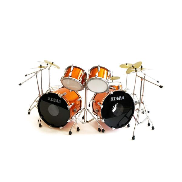 AXE HEAVEN 1:4 Scale Replica Model Metallica Lars Ulrich Death Magnetic Orange Tama Drum Kit