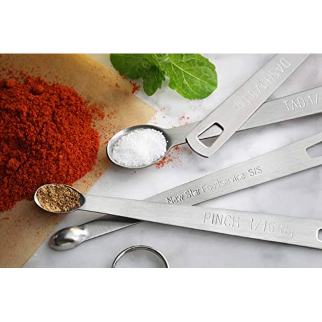 New Star Foodservice 42924 Stainless Steel Measuring Spoons Set, Mini
