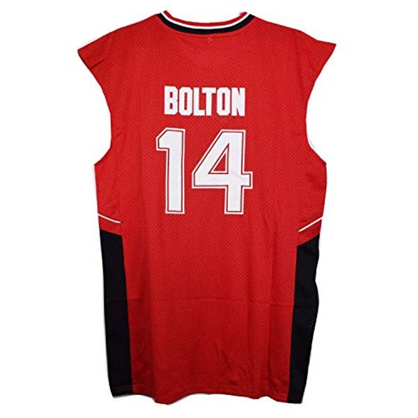 AIFFEE #14 Bolton Wildcats Red Color Basketball Jersey S-XXL 90S Hip Hop Clothing for Party, Stitched Letters and Numbers (M)