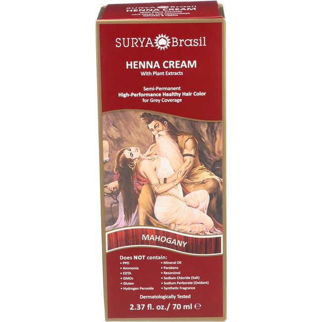 Surya Brasil Products Henna Cream, Mahogany, 2.37 Fluid Ounce