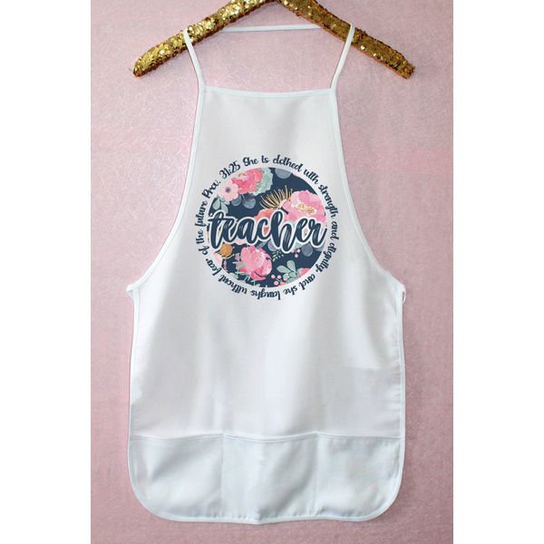 Blue Teacher Circle Kitchen Apron