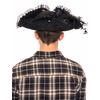 Tricorn with Skull Brooch Black 59, Non-precious metal