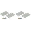 x4 Kitchen Cupboard Door Hinge Repair KIT Includes 4 Plates and Fixing Screws - Silver
