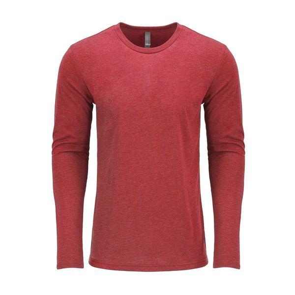 Next Level Apparel Men's Crew Neck Rib Knit Jersey, L, VINTAGE RED