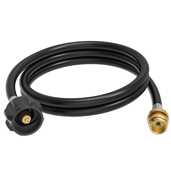 Kohree 6FT Propane Hose Adapter 1lb to 20lb, Propane Tank Hose for Buddy Heaters, QCC1/Type1 Propane Hose Connect to 1lb Appliance to 20lb Tank for Weber Q Gas Grill, Coleman Camping Stove