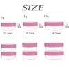 5Gram Cosmetic Containers 100pcs Tiny Makeup Sample Jaws with Pink lids