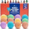 Superhero Boys Bath Bombs with Surprise Hero Toys Inside (12 Pack) - Large Bubble Bomb, Fruity Scents, Relaxing Aromas - Ideal Birthday Gift for Kids by Two Sisters