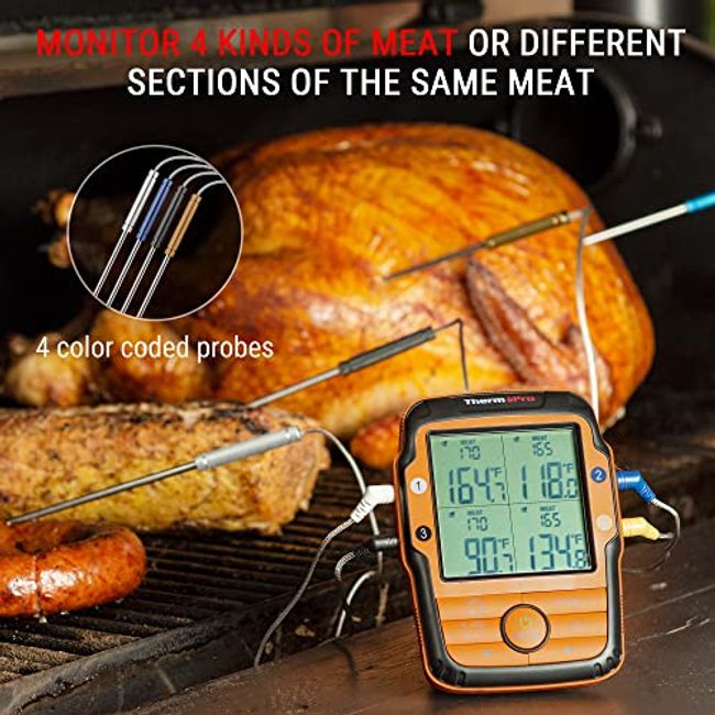 Digital Probe Meat Thermometer Kitchen Wireless Cooking Bbq Food