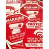 3 Home Alarm System Stickers 3 Security Camera Decals 1 Dog Warning Sticker