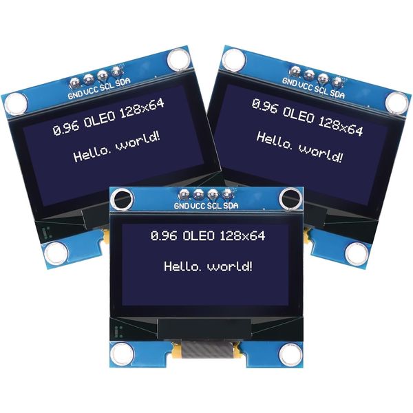 RUIZHI 3pcs OLED Display OLED Module 0.96" I2C 128X64 SSD1315 4 Pin White Compatible Arduino Compatible Raspberry Pi