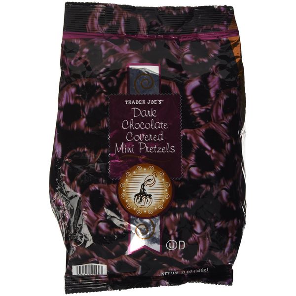 Trader Joes Dark Chocolate Covered Mini Pretzels (12 Oz)