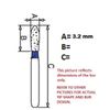 Osung 237EX-26 Dental Diamond Burs, Pear Shape, Standard Grit Multi-Use, (Pack of 5)