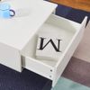 Panana LED Coffee Table with 1 Drawer And 1 Display Self, Rectangle Side End Table Sofa Tea Storage Table (White)