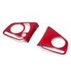 Red ABS Driver Side Control Button Molding Cover Kit For Honda Civic 2016-2021